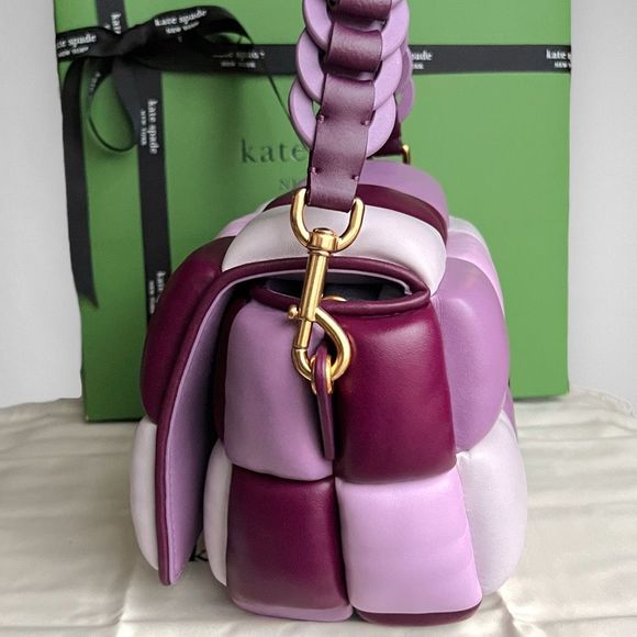 🚫SOLD ON MERCARI🚫 Kate Spade Boxxy Lambskin Leather Crossbody Bag in Purple - Picture 7 of 17